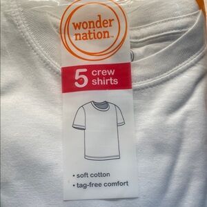 wonder nation White Short Sleeve Crew T-Shirt Pack - White